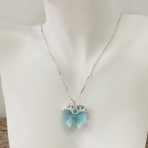 Colar Coração Light Turquoise